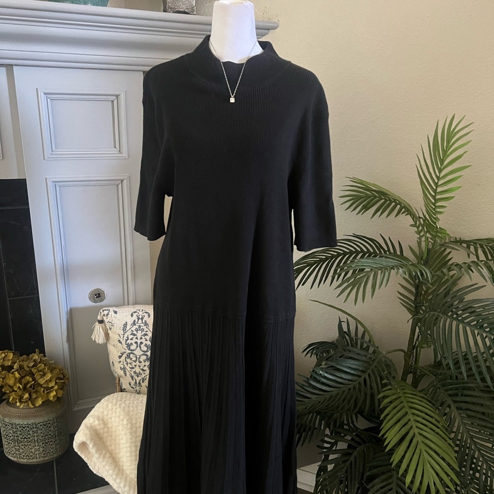 Ralph Lauren Black Cowl Neck Sweater Dress